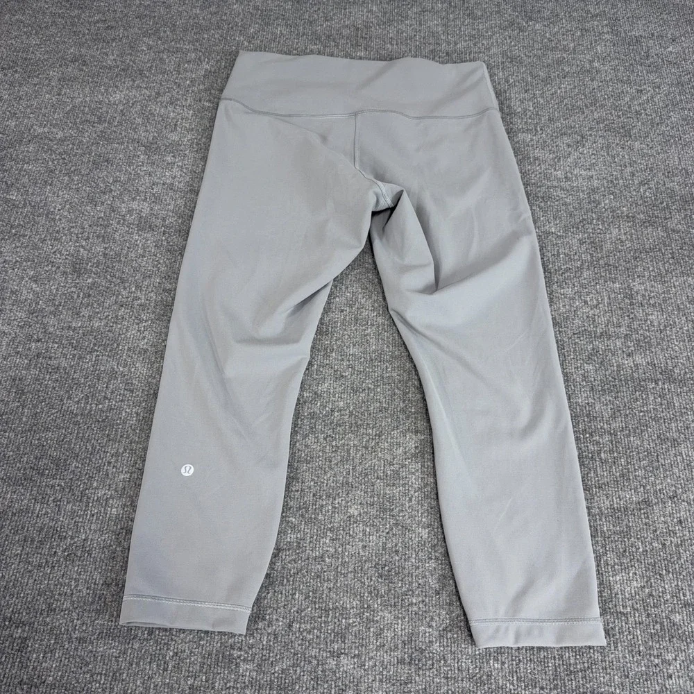 Lululemon Leggings Women 12 Rhino Gray Wunder Train High Rise Crop 23
